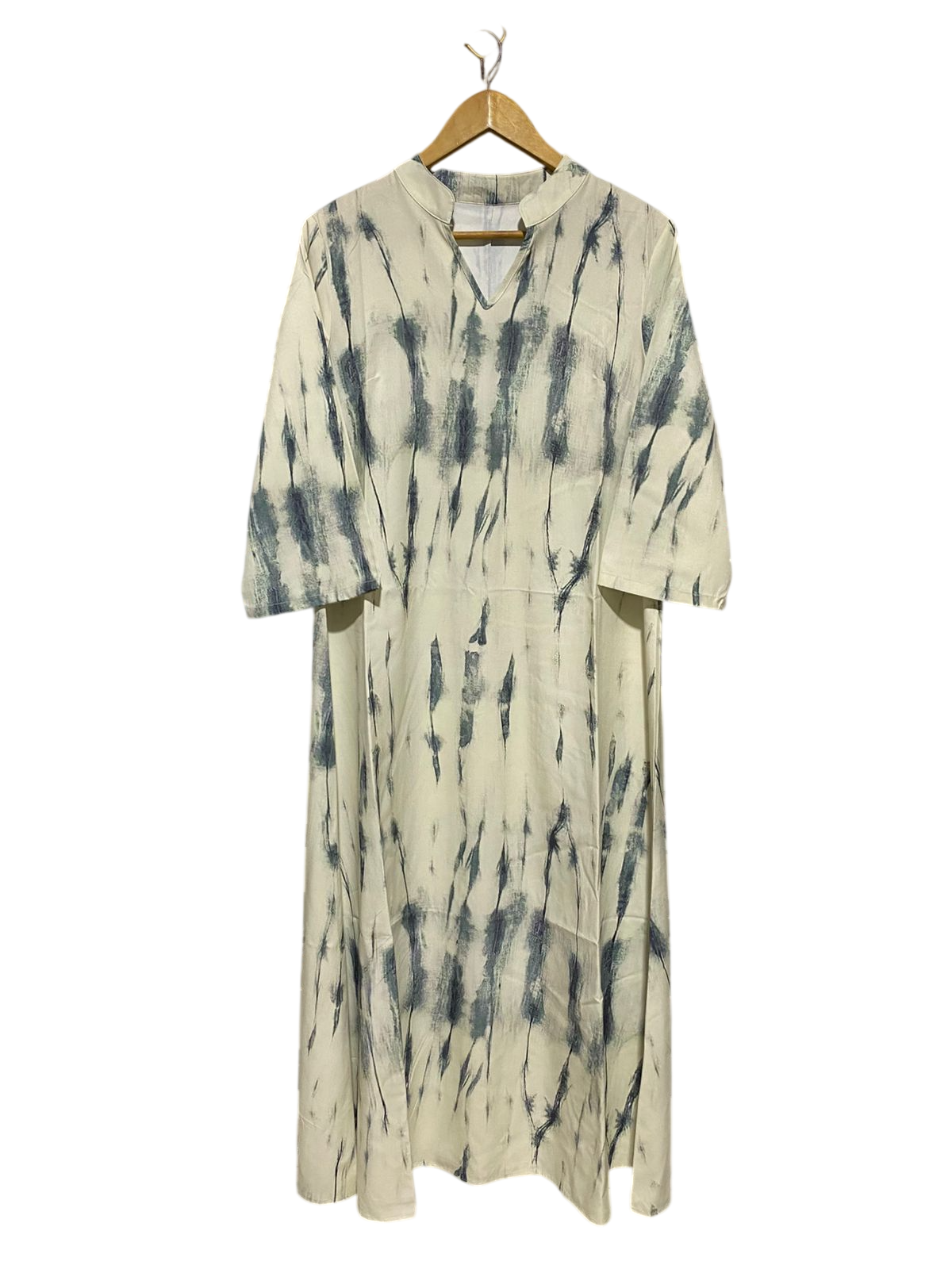|L| BUST 21| B18| ETHNIC TIE-DYE PRINT MIDI KURTA DRESS