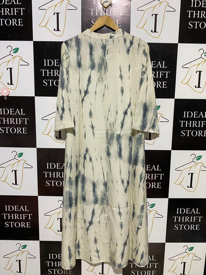 |L| BUST 21| B18| ETHNIC TIE-DYE PRINT MIDI KURTA DRESS