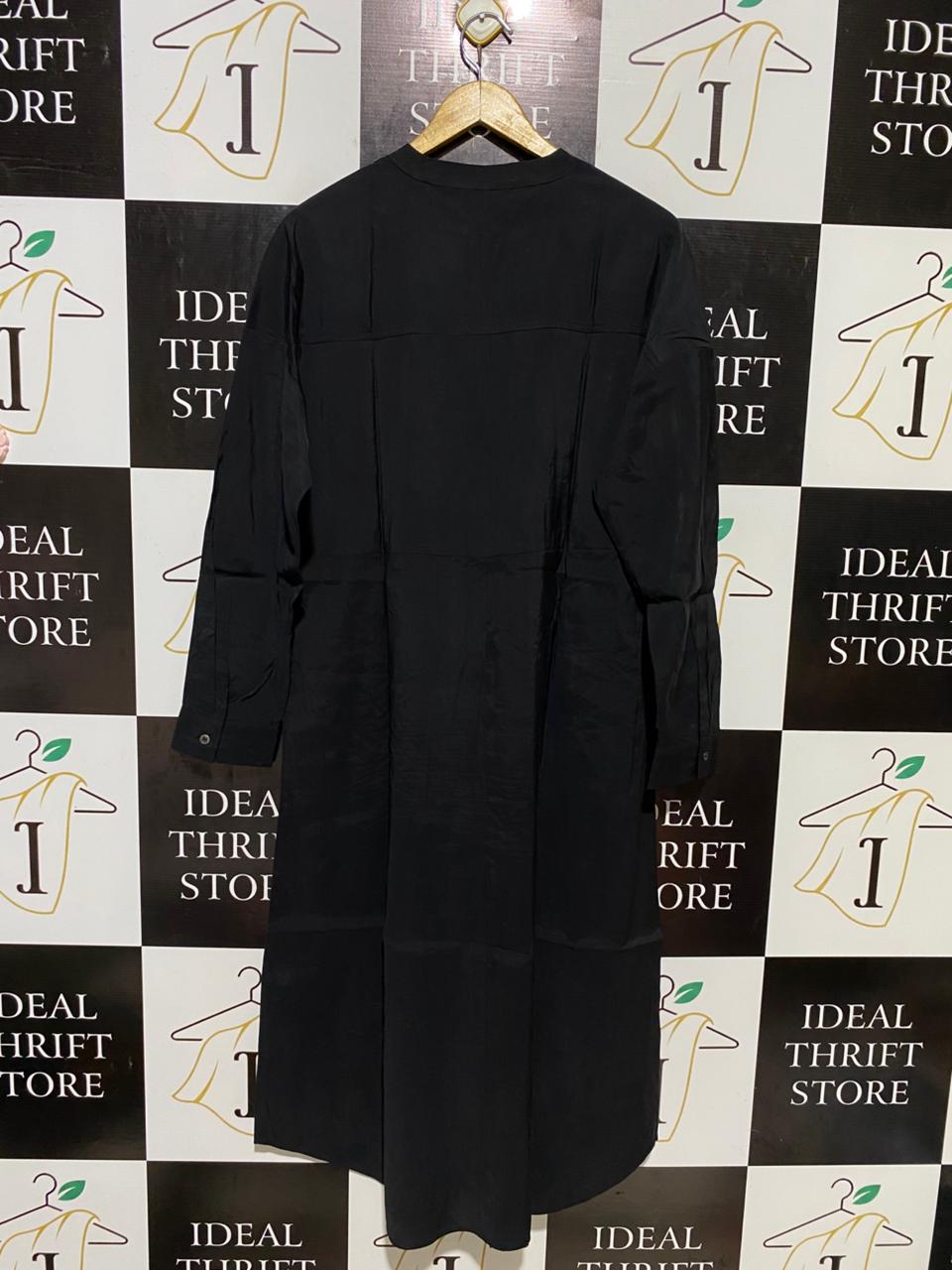 GEORGE |XL| BUST 22| B18| SOPHISTICATED BLACK UTILITY MIDI SHIRT DRESS