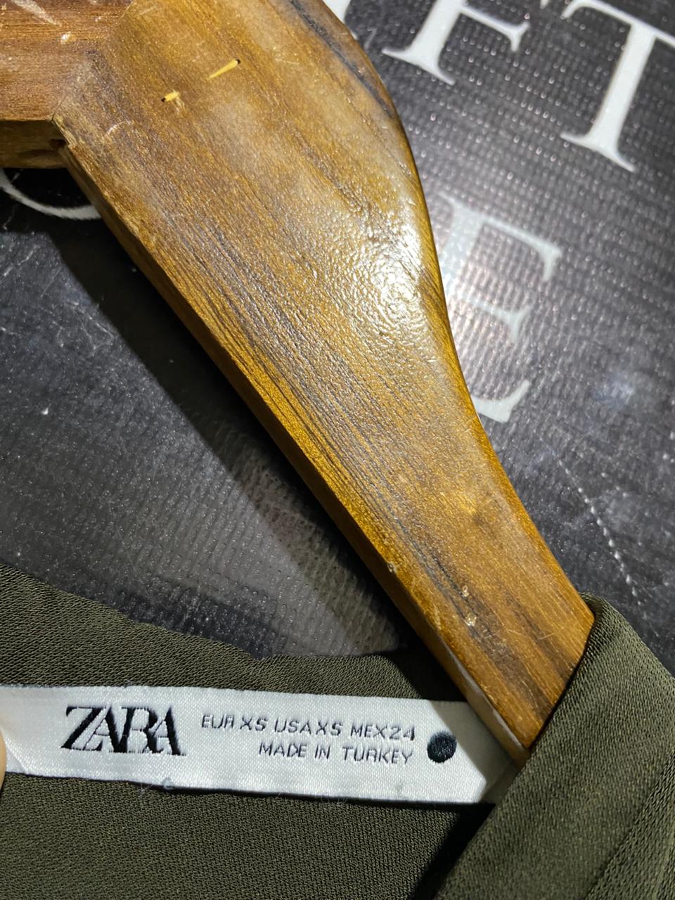 ZARA |XL| BUST FREE| B18| ELEGANT OLIVE DRAB MAXI COLUMN DRESS