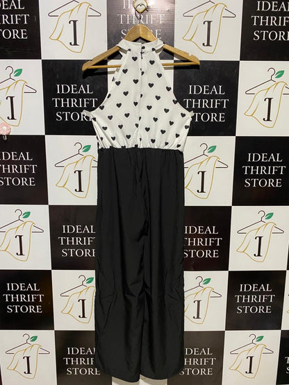 SHEIN |M| BUST 17| B18| CHIC HEART PRINT HALTER NECK JUMPSUIT