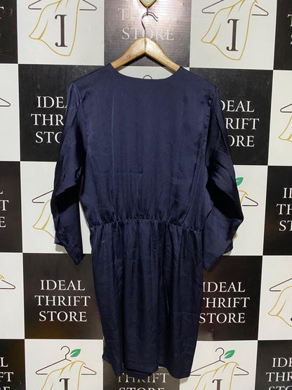NEXT |XL| BUST 20| B18| ELEGANT NAVY TWIST-FRONT KNOT DRESS