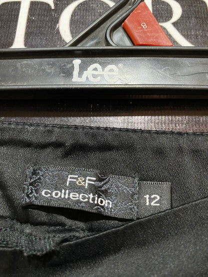 F&F |M| WAIST 28| B18| ELEGANT BLACK SATIN WIDE-LEG PALAZZO PANTS