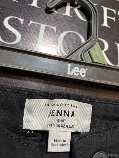 NEW LOOK JENNA |L| WAIST 30| B18| CLASSIC HIGH-WAISTED BLACK SKINNY JEANS