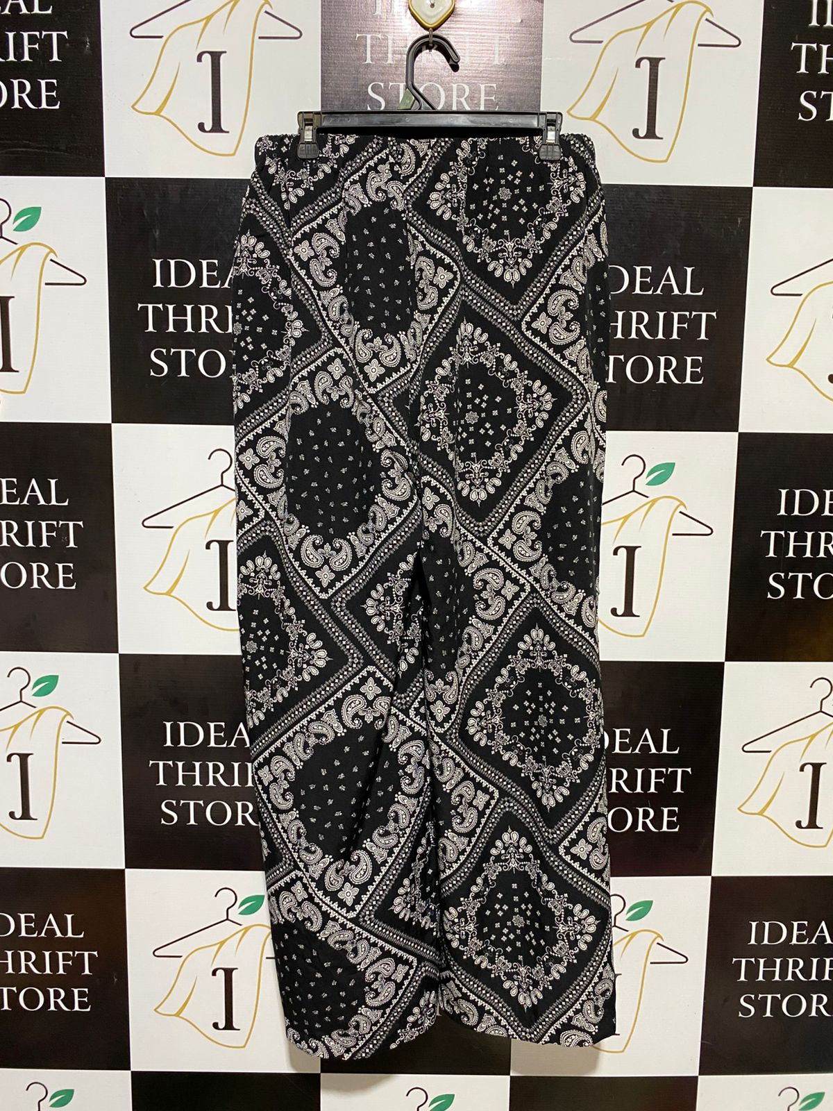 SHEIN CURVE |XL| WAIST 32| B17| ELEGANT BANDANA PAISLEY PRINT WIDE-LEG PALAZZO PANTS