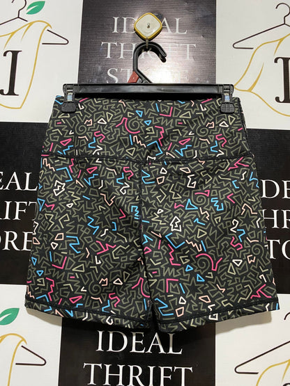 LURV |S| WAIST 26| B17| VINTAGE-INSPIRED GEOMETRIC PRINT HIGH-WAISTED BIKER SHORTS