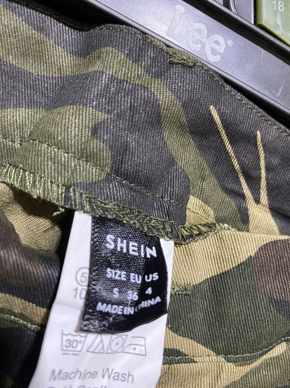 SHEIN |M| WAIST 28| B17| HIGH-WAISTED MILITARY CAMO CARGO JOGGERS