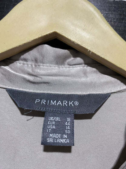 PRIMARK |XL| BUST 25| B17| CHAMPAGNE SATIN OVERSIZED BUTTON-DOWN SHIRT DRESS