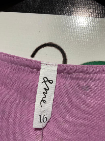 & ME |XL| BUST 21| B17| VIBRANT MAUVE EYELLET EMBROIDERY TIERED MINI DRESS