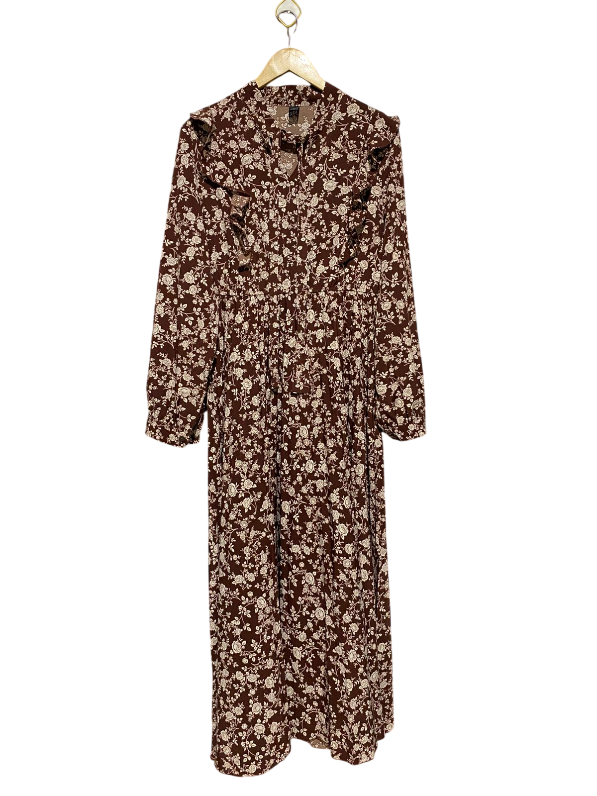 SHEIN |XL| BUST 21| B18| VINTAGE RUFFLE DETAIL FLORAL MAXI DRESS