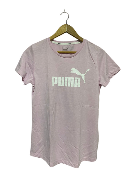 PUMA |M| BUST 18| B19| WOMEN'S ESSENTIALS LOGO T-SHIRT IN LIGHT LILAC PINK