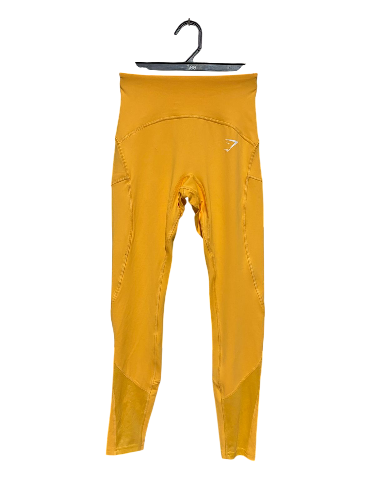 GYMSHARK |S| WAIST 22| MUSTARD YELLOW HIGH WAISTED PERFORMANCE LEGGINGS WITH POCKETS