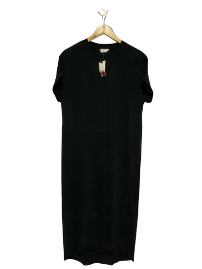THE PRIMARK |XL| BUST 20| B19| MINIMALIST BLACK SHORT SLEEVE MIDI T-SHIRT DRESS