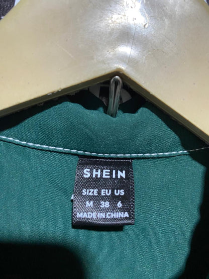 SHEIN |M| B19| TWO-PIECE CONTRAST STITCH UTILITY SET - FOREST GREEN