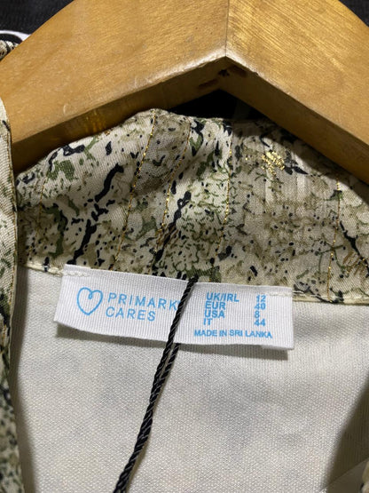 PRIMARK CARES |L| BUST 20| B19| SNAKESKIN PRINT TIE-NECK SATIN MAXI DRESS NWT