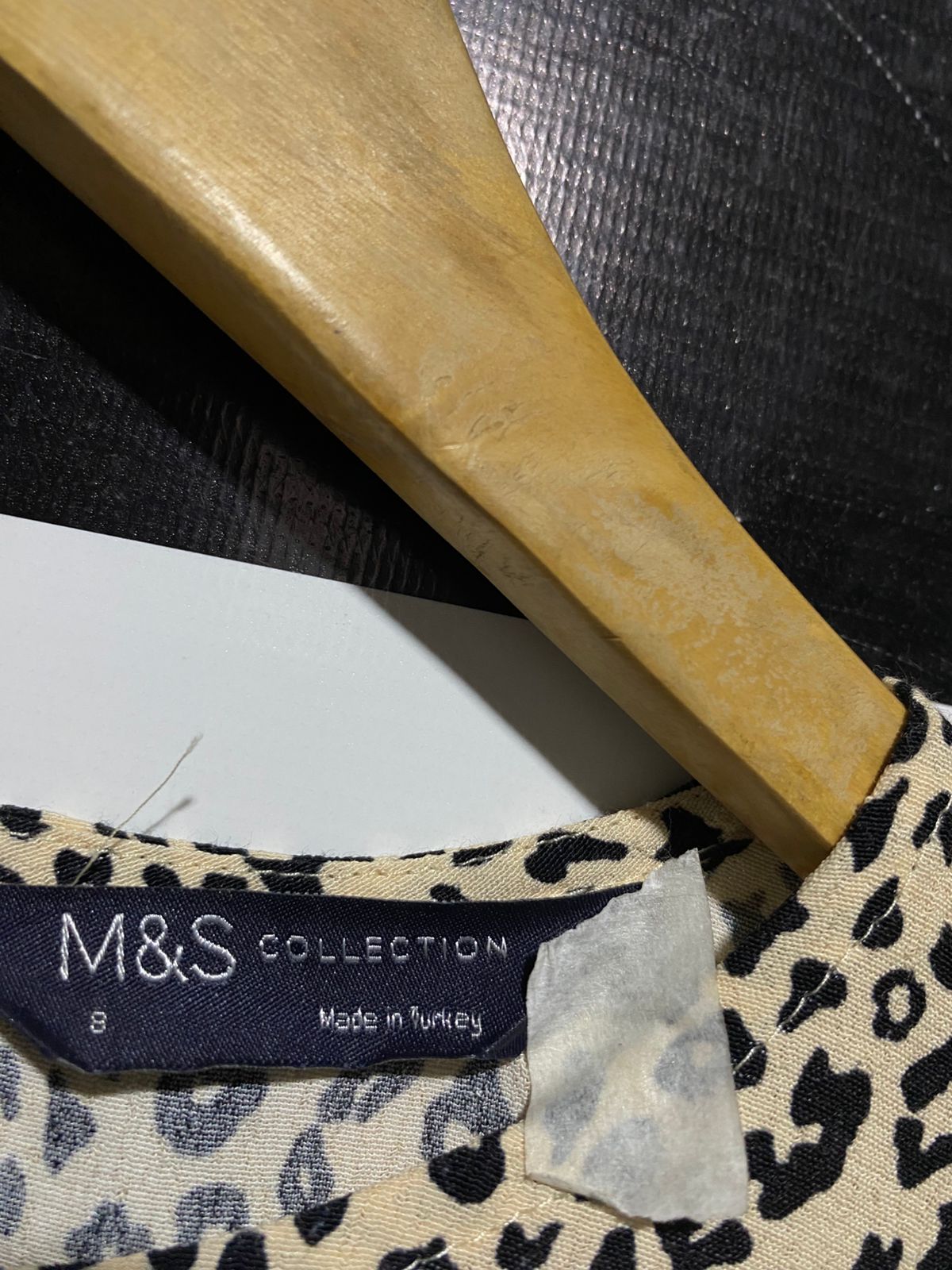 M&S |M| BUST 16| B19| ANIMAL PRINT PUFF SLEEVE MIDI MAXI DRESS