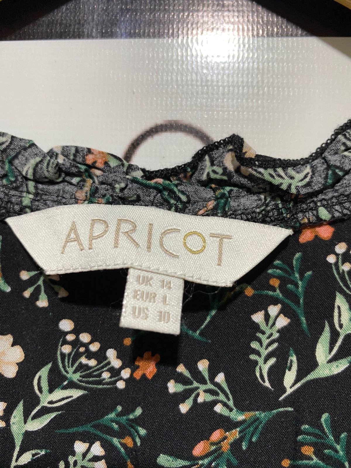 APRICOT |L| BUST 18| B19| BLACK DARIT FLORAL SLEEVELESS MIDI MAXI DRESS