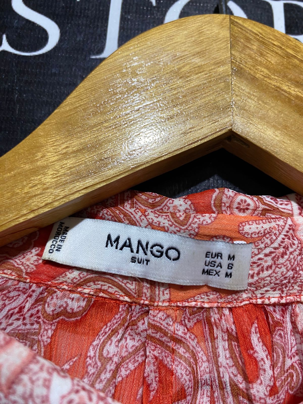MANGO |XL| BUST 22| B19| ORANGE PAISLEY PRINT SLEEVELESS BUTTON-DOWN MAXI DRESS