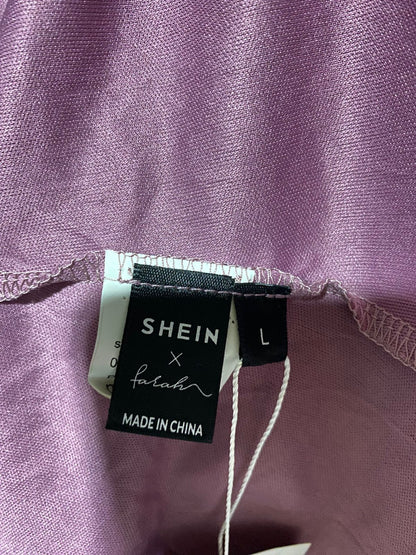 SHEIN |M| BUST 16| B19| VELVET PANEL POLKA DOT MESH LONG SLEEVE MIDI MAXI DRESS