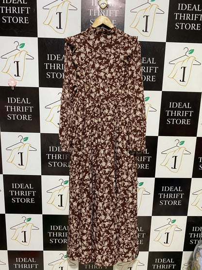 SHEIN |XL| BUST 21| B18| VINTAGE RUFFLE DETAIL FLORAL MAXI DRESS