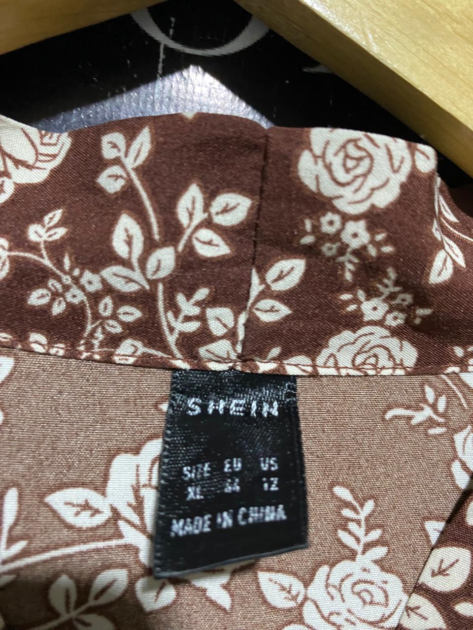 SHEIN |XL| BUST 21| B18| VINTAGE RUFFLE DETAIL FLORAL MAXI DRESS