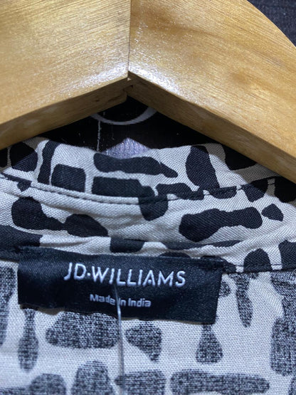 JD WILLIAMS |L| BUST FREE| B18| ABSTRACT DOT PRINT SMOCKED SHIRT DRESS