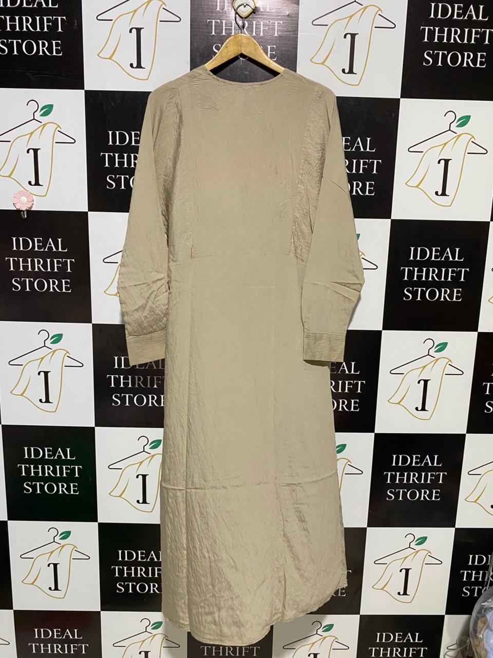 GEORGE |XL| BUST FREE| B18| MINIMALIST V-NECK LONG SLEEVE MAXI DRESS