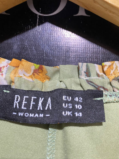REFKA |XL| BUST 21| B18| SAGE GREEN VINTAGE FLORAL TIERED MAXI DRESS