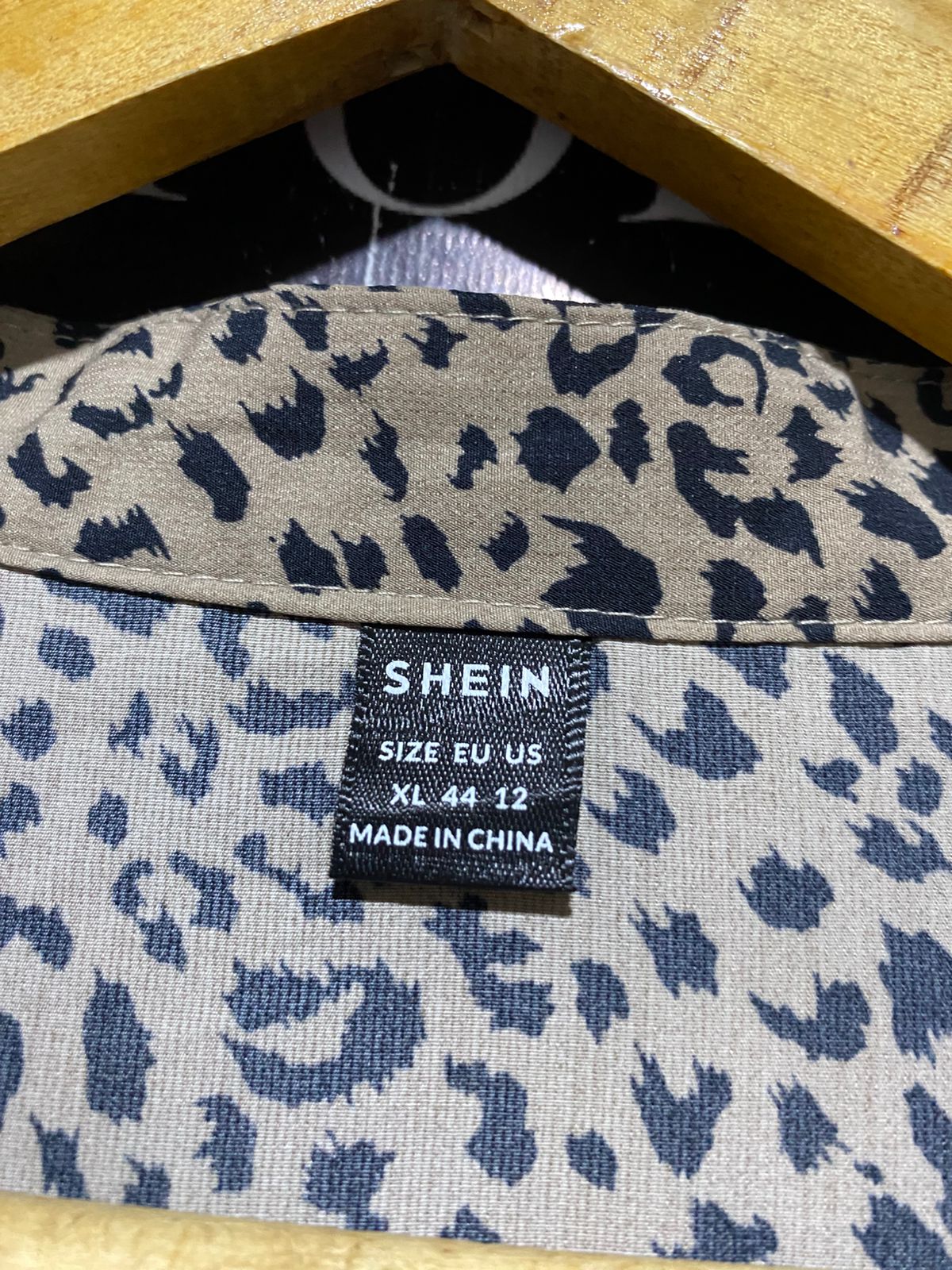 SHEIN  |XL| BUST 21| B18| LEOPARD PRINT TIERED LONG SLEEVE MAXI DRESS