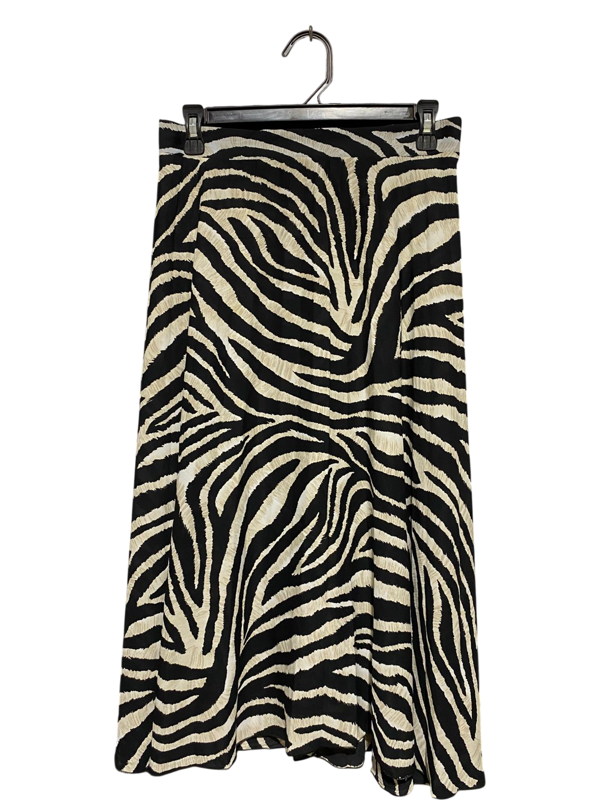 DOROTHY PERKINS |M| WAIST 28| B20| ZEBRA PRINT MIDI SKIRT - MONOCHROME CHIC
