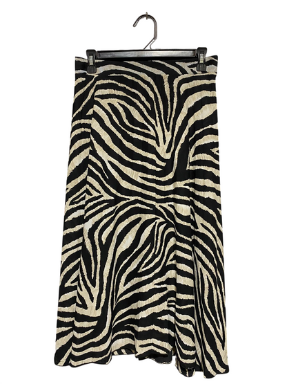 DOROTHY PERKINS |M| WAIST 28| B20| ZEBRA PRINT MIDI SKIRT - MONOCHROME CHIC