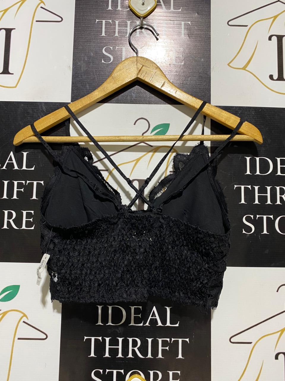 ALTARD RTATC |L| BUST 14| B20| PREMIUM BLACK FLORAL LACE BRALETTE