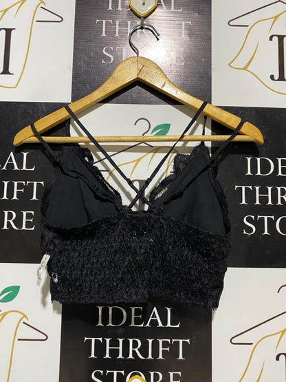 ALTARD RTATC |L| BUST 14| B20| PREMIUM BLACK FLORAL LACE BRALETTE