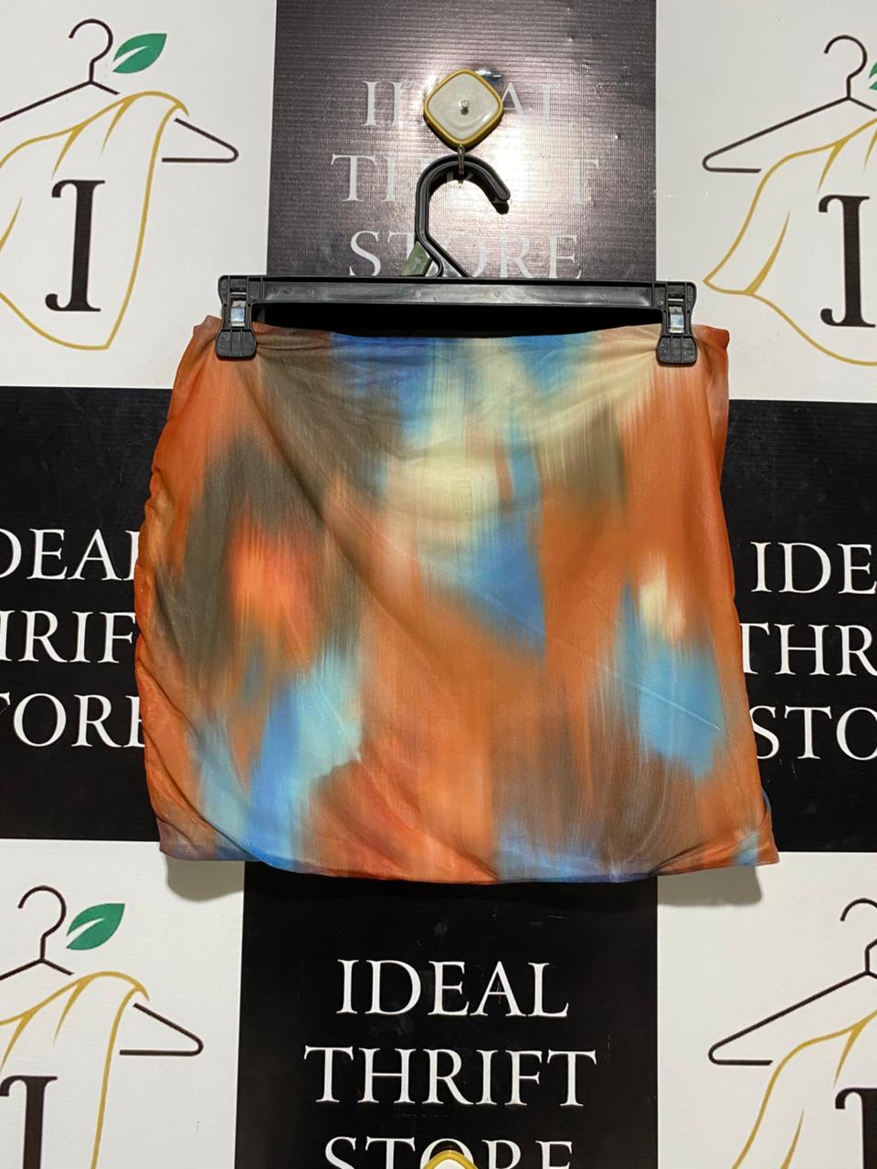 TIGER MIST |M| WAIST 28| B20| ABSTRACT MULTICOLOR MINI SKIRT