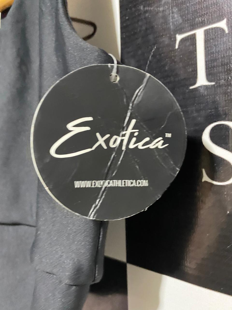 EXOTICA |L| BUST 15| B20| PREMIUM SLEEK BLACK RACERBACK SPORTS BRA