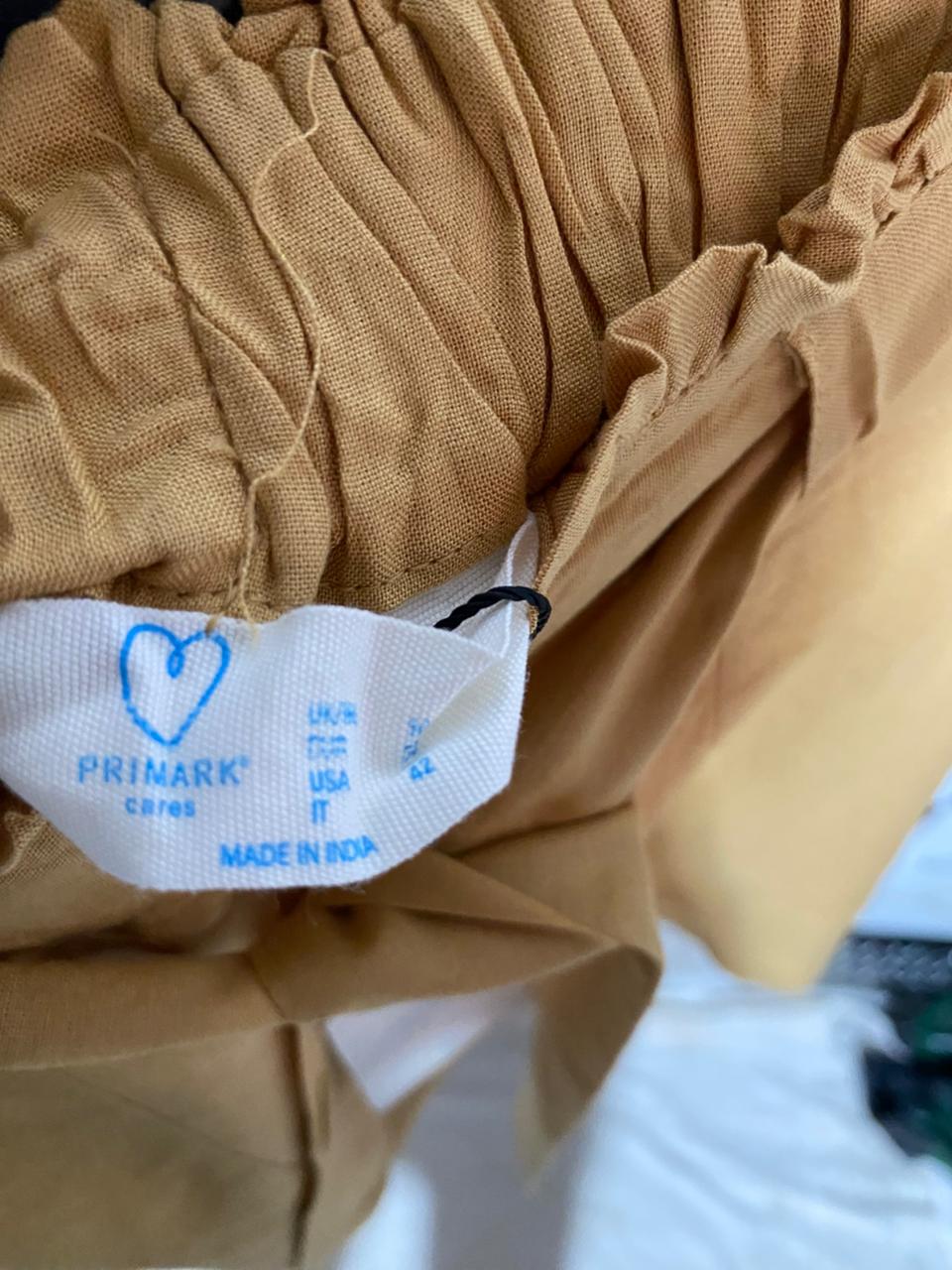 PRIMARK |S| WAIST 26| B20| MUSTARD YELLOW PAPERBAG SHORTS