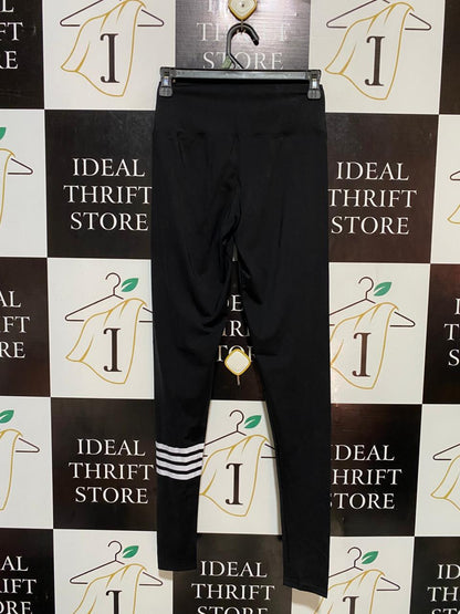 |XS| WAIST 24| B20| BLACK HIGH-WAISTED LEGGINGS