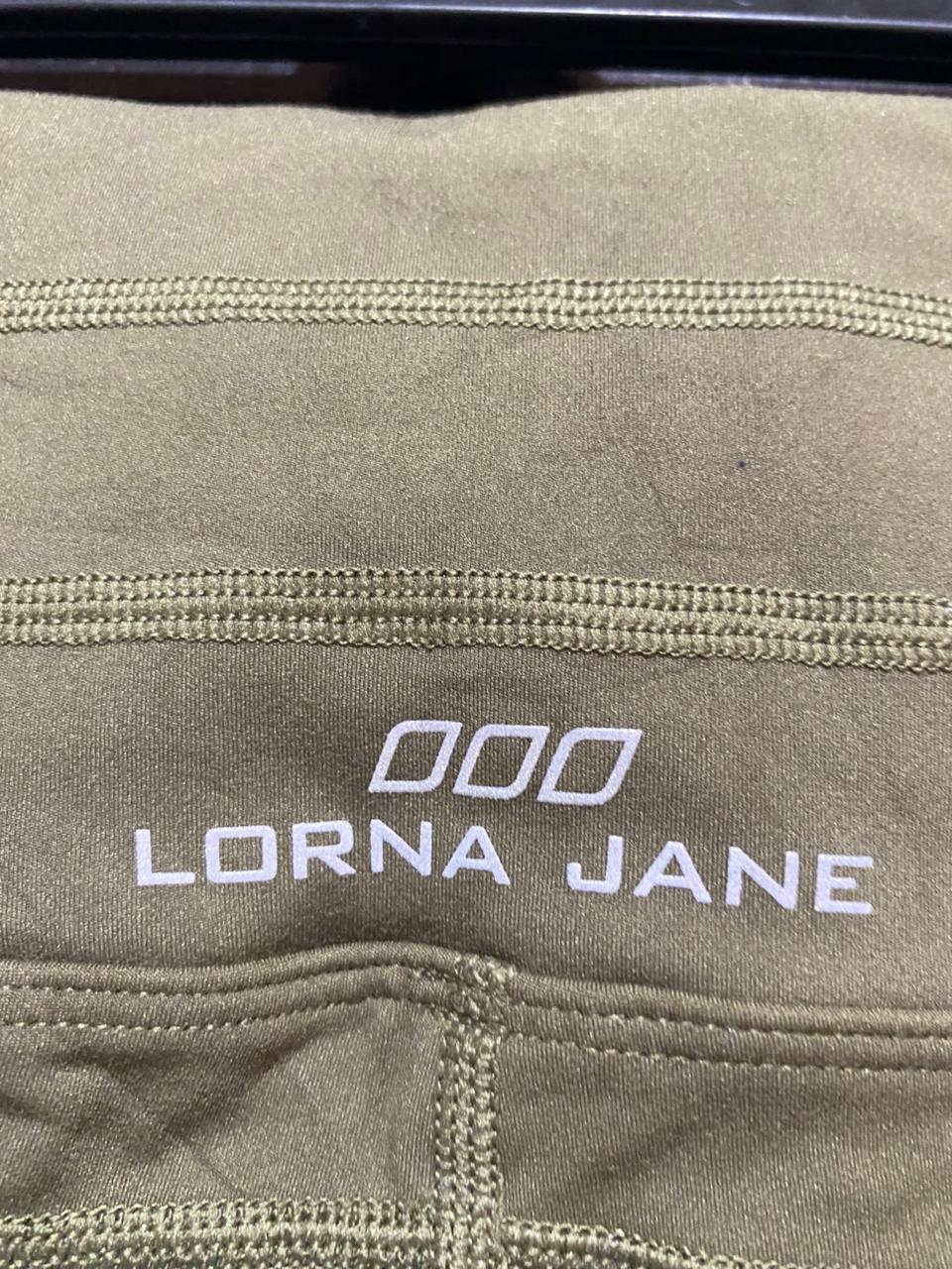 LORNA JANE |M| WAIST 28| B20| OLIVE GREEN 7/8 LEGGINGS – HIGH-RISE ACTIVEWEAR WITH POCKETS
