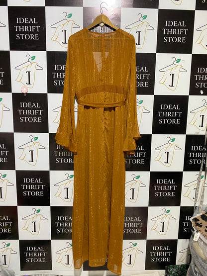 SHOWPO |XL| BUST 22| B20| MUSTARD GOLD SHIMMER MAXI DRESS