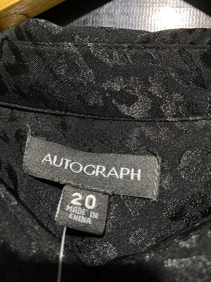 AUTOGRAPH |XL| BUST 26| B20| AUTOGRAPH ANIMAL PRINT BLOUSE - ONYX BLACK