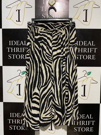 DOROTHY PERKINS |M| WAIST 28| B20| ZEBRA PRINT MIDI SKIRT - MONOCHROME CHIC