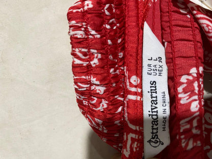 STRADIVARIUS |M| BUST 17| B20| RED BANDANA PRINT CAMI CROP TOP