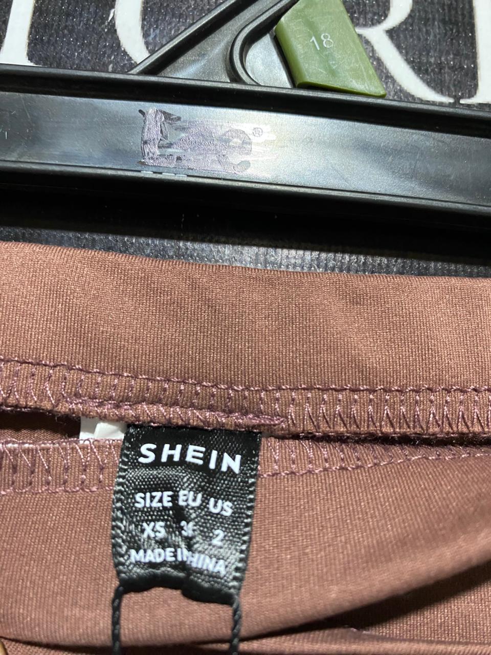 SHEIN |XS| WAIST 25| B20| SPEINBAE DRAPED WRAP MIDI SKIRT - CHOCOLATE BROWN