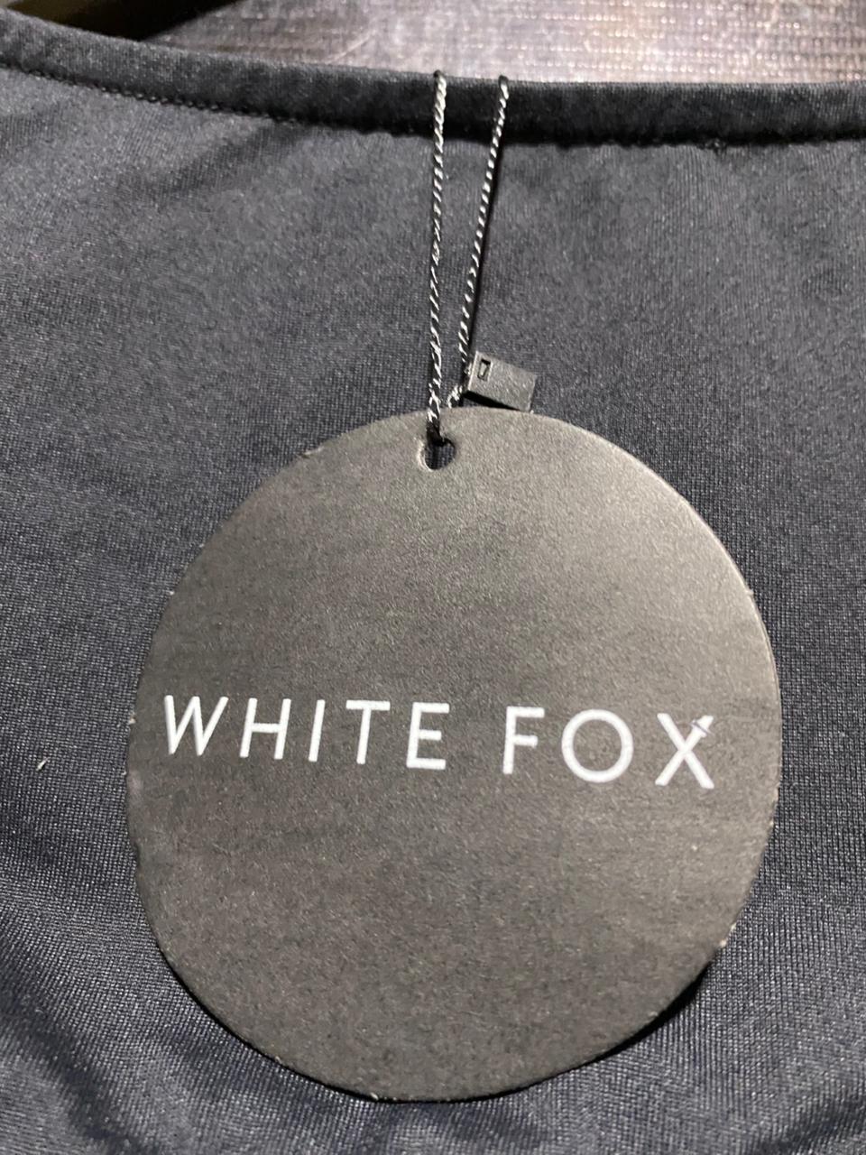 WHITE FOX |M| BUST 15| B20| CHIC WOMEN'S BLACK ULTRA-CROP TOP