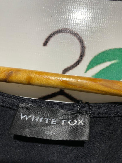 WHITE FOX |M| BUST 15| B20| CHIC WOMEN'S BLACK ULTRA-CROP TOP