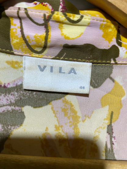 VILA |XL| BUST 21| B20| VIBRANT MUSTARD FLORAL PRINT BUTTON-DOWN MAXI DRESS