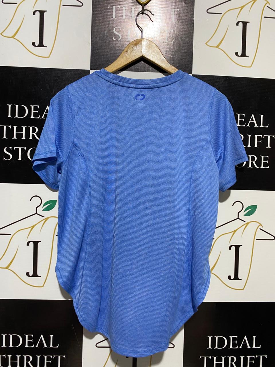 CIRCUIT |L| BUST 20| B20| WOMEN'S BLUE TEXTURED PERFORMANCE T-SHIRT