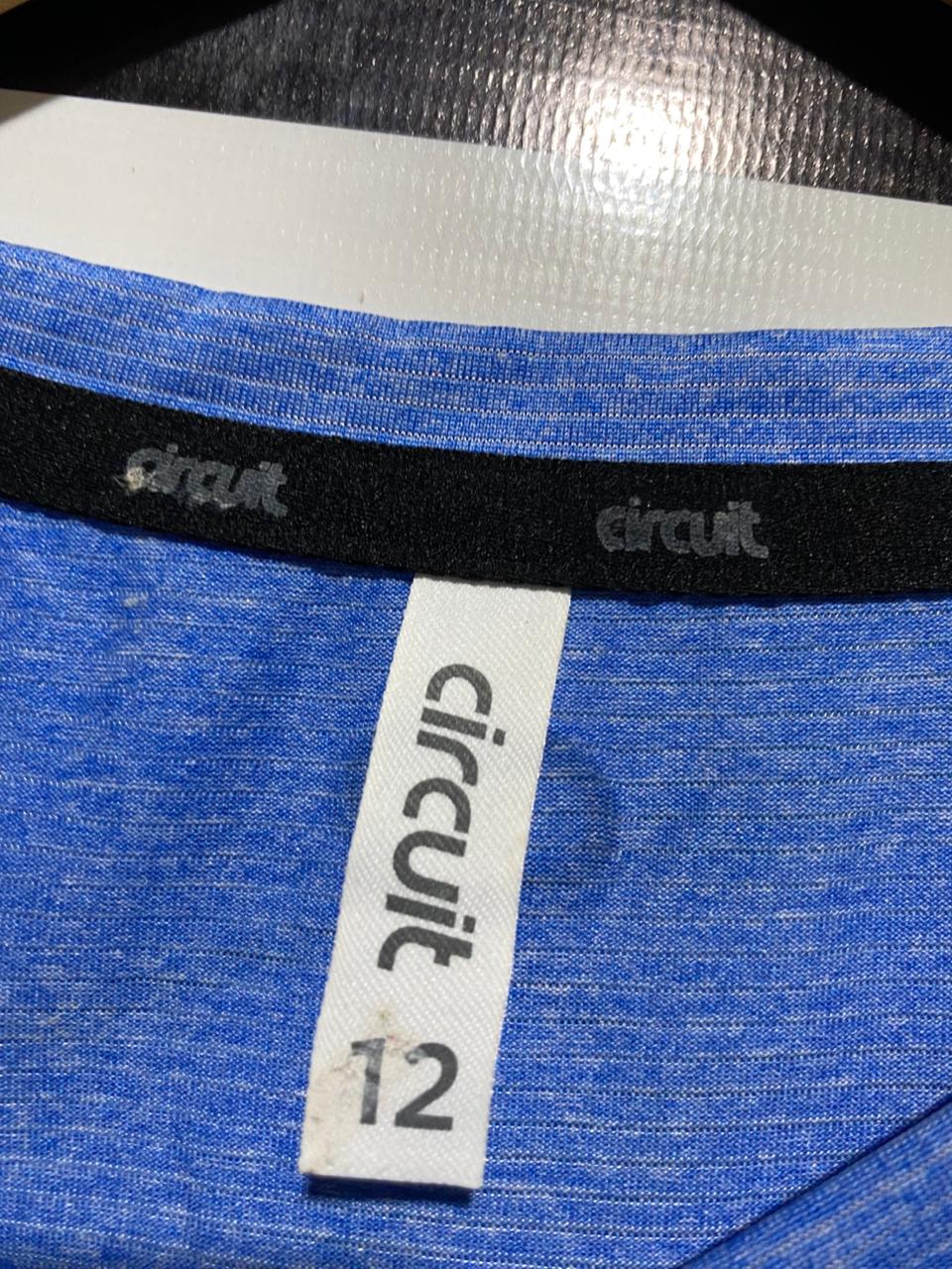 CIRCUIT |L| BUST 20| B20| WOMEN'S BLUE TEXTURED PERFORMANCE T-SHIRT