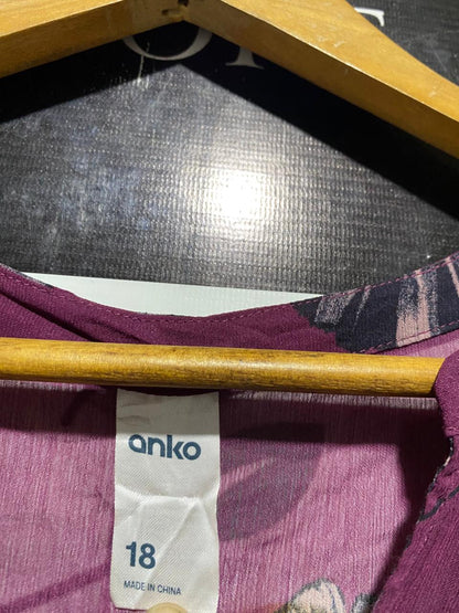 ANKO |XL| BUST 23| B32| ELEGANT PLUM FLORAL PRINT LONG MAXI DRESS