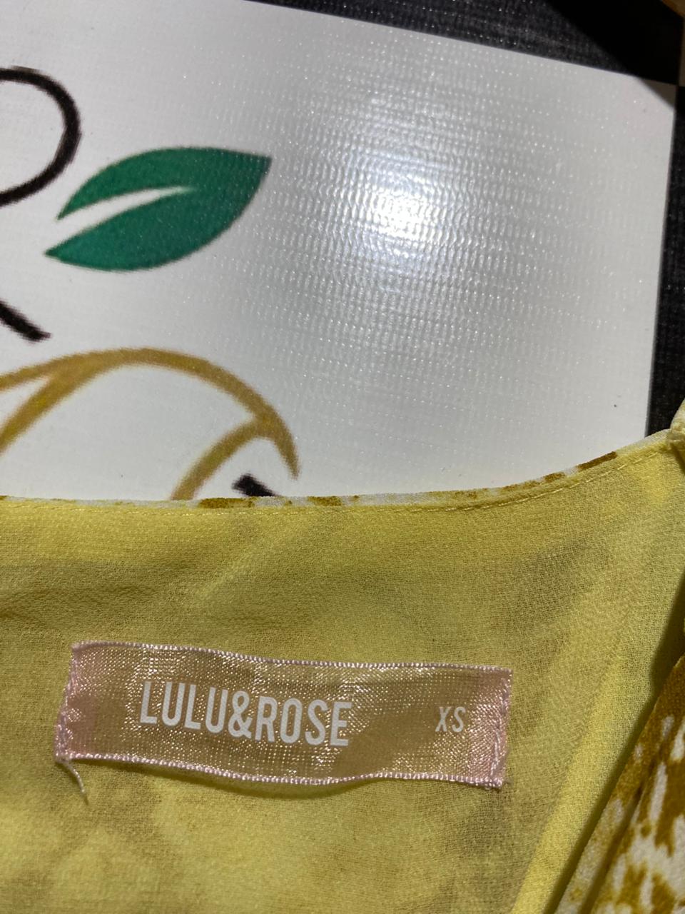 LULU & ROSE |XS| BUST 15| B20| YELLOW SNAKE SKIN PRINT SHORT SLEEVE MAXI DRESS